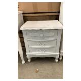 Vintage French White Night Stand