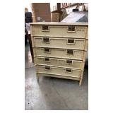Vintage Bamboo White Highboy