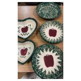 (6) Estate Apple Serving Dishes & Pie Plate