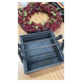 Estate Wooden Basket & Wreath