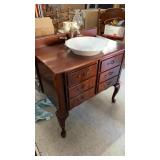 Queen Anne Vanity *Missing Leg, Can be mounted
