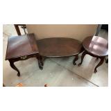 3 pc Cherry Coffee & 2 End Tables