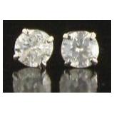 10kt White Gold 1/4 ct Diamond Stud Earrings