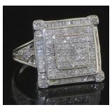 Princess Cut 1.00 ct Natural Diamond Ring