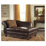 Ashley North Shore Leather Chaise Lounge