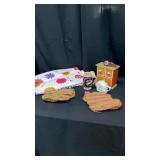 Ball Gloves, Tea Pot, Tea Cabinet & More