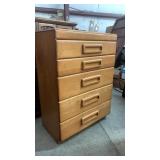 Vintage Solid Maple American Modern Highboy