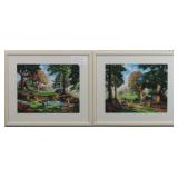 Winnie The Pooh 1 & 2 Giclee by Thomas Kinkade
