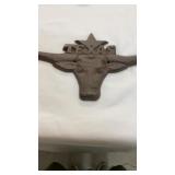 (6) Cast Iron Bull Horn Decor