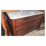 1800s Victorian Marble Top Chest