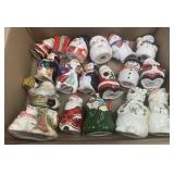 Box Lot Christmas Salt and Peppers