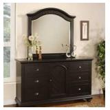 Elements Brook Black Dresser & Mirror