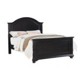 Full Size Elements Brook Black Panel Bed