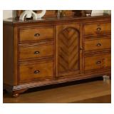 Brook Chestnut Dresser & Mirror