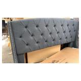 King Ashley Gray Tufted Headboard