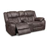 Corinthian Tundra Ash DBL REC Love Seat w/Console