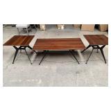 Ashley Mid Century 3 pc Coffee & 2 End Tables