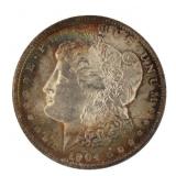 1904-O AU Rainbow Toned Morgan Silver Dollar