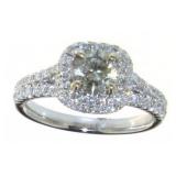 14K White Gold 1.80 ct Round Diamond Ring