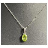 Natural 2.00 ct Peridot Designer Necklace