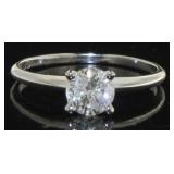 14kt Gold Round Brilliant 1.00 ct Diamond Ring