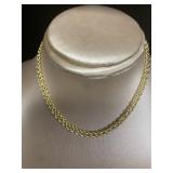 14kt Gold 18" Diamond Cut Rope Twist Necklace