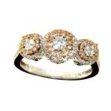 10kt Gold Past Present Future Diamond Ring