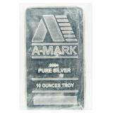 A-Mark .999 Pure Silver 10 Ounce Bar