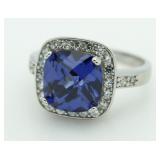 Cushion Cut 3.00 ct Tanzanite Designer Ring
