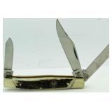 Hen & Rooster Stag Handle Stockman Knife