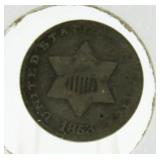 1853 Silver 3 Cent Piece