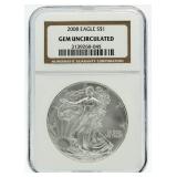 2008 American Eagle Silver Dollar *NGC **GEM UNC*