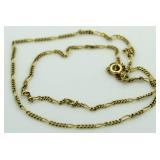 14kt Gold 18" Figaro Necklace