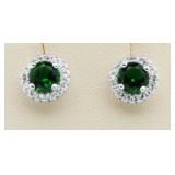 Gorgeous 2.00 ct Emerald Solitaire Earrings