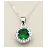 Gorgeous 2.00 ct Emerald Solitaire Pendant