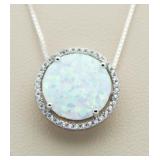 Round 5.40 ct Fire Opal Pendant