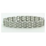 Panther Link 1.00 ct Diamond Tennis Bracelet