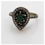 Vintage Style Pear Cut Estate Ring