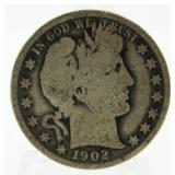 1902 Barber Silver Half Dollar