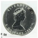 1989 Candian .999 Silver Maple Leaf