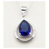 Pear Cut Sapphire Pendant