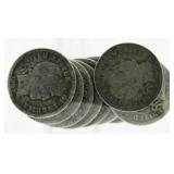 (10) Mixed Full-Date Barber Dimes