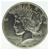 1922 AU Peace Silver Dollar