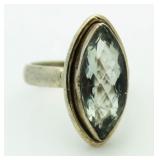 Marquise Cut 3.50 ct Green Sapphire Estate Ring