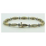 10kt Gold 3.50 ct Baguette Diamond Tennis Bracelet