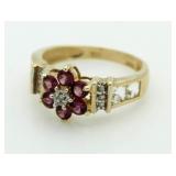 10kt Gold Amethyst Estate Ring
