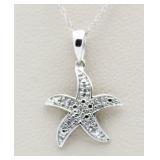 10kt Gold Starfish Diamond Pendant