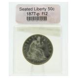 1877-P Seated Liberty Silver Half Dollar