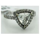 $24,650 14kt Trillion Cut 1.95 ct VVS Diamond Ring