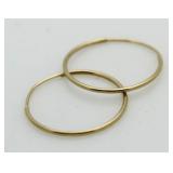14kt Gold Invisible Clasp Hoop Earrings